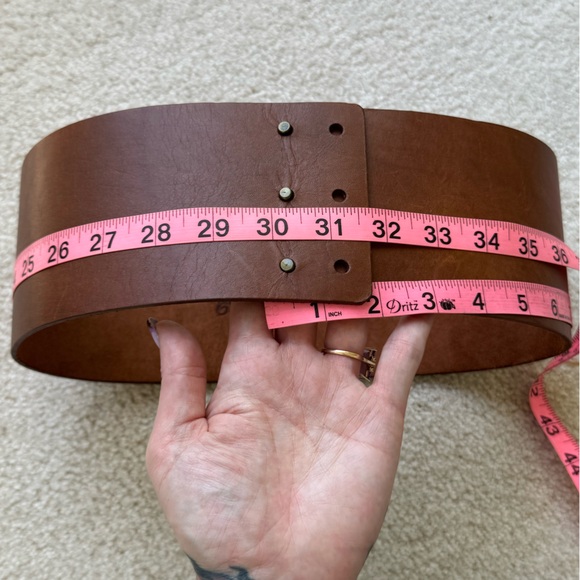 Rachel Comey Wide Corset belt vegetable tan leather - Picture 5 of 5